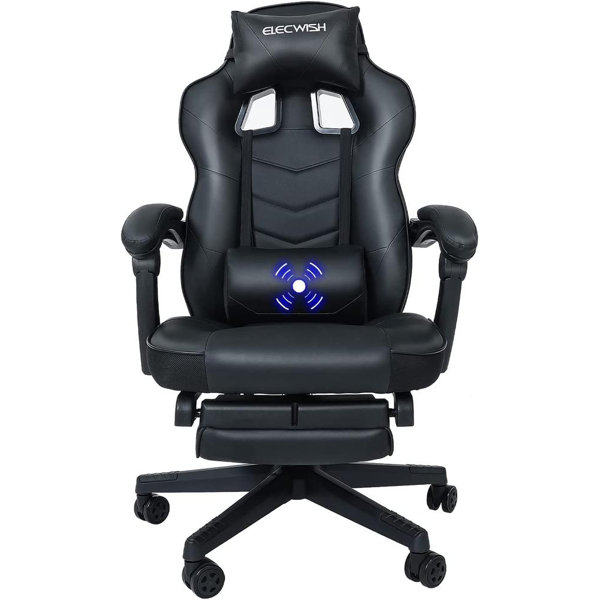 Elecwish Adjustable Reclining Ergonomic Faux Leather PC Racing